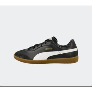 Puma King 21 IT Indoor Soccer Shoe Sneaker Black White Gum Men Size 9 US